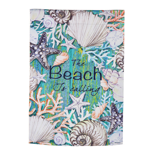 The Beach is Calling Garden Flag