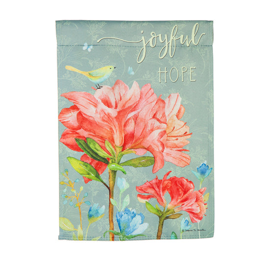 Joyful Hope Printed Suede Garden Flag; Polyester 12.5"x18"