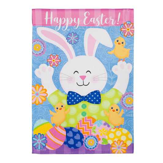 Easter Fun Printed Suede Garden Flag; Polyester 12.5"x18"