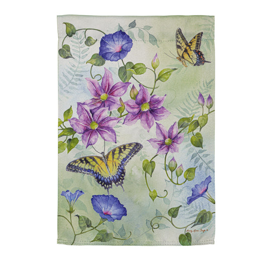 Trailing Vines & Butterflies Garden Flag