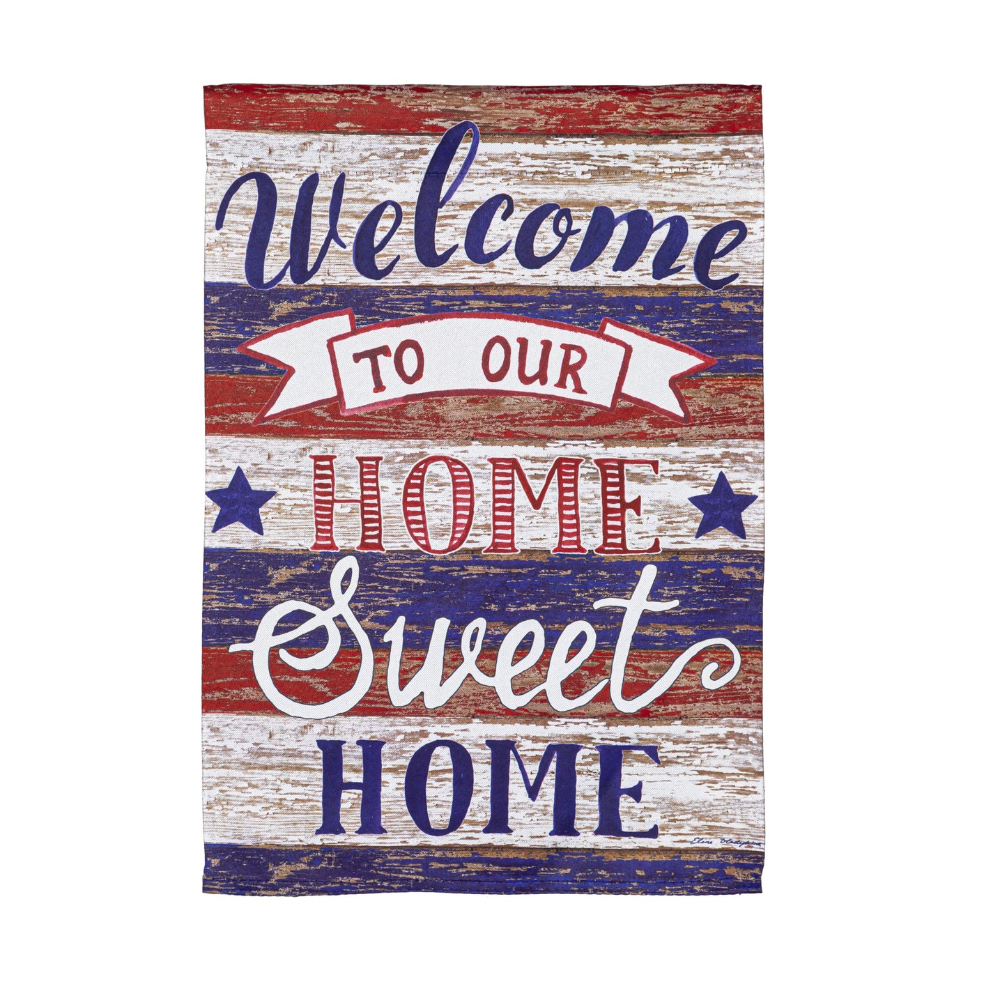 Farmhouse Patriotic Home Sweet Home Garden Flag