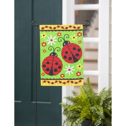 Ladybug Pair Garden Flag