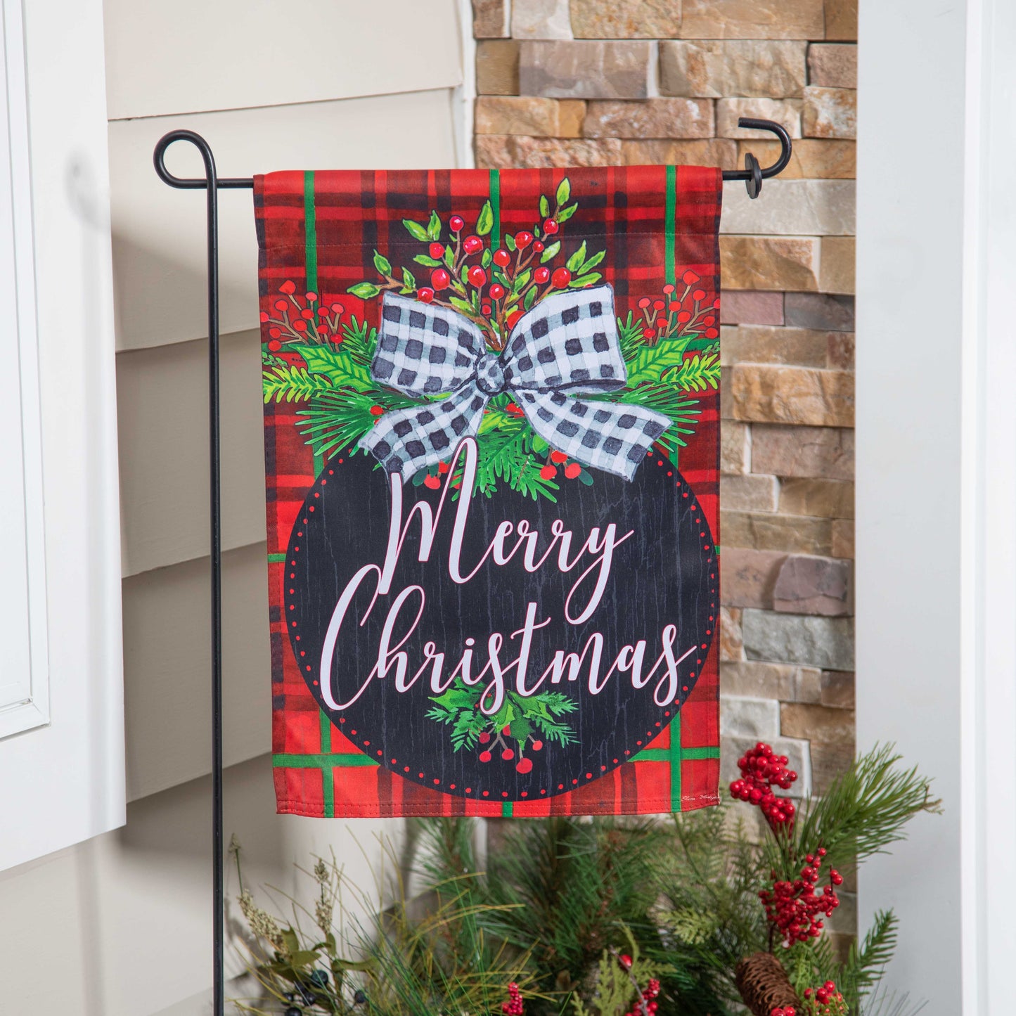 Farmhouse Ornament Printed Suede Garden Flag; Polyester 12.5"x18"
