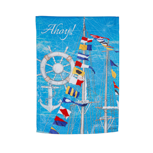 Nautical Flags Suede Garden Flag; Polyester 12.5"x18"