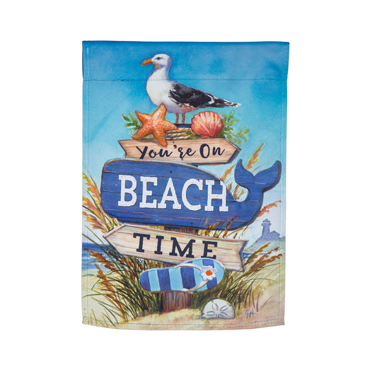 You're on Beach Time Garden Flag; Polyester 12.5"x18"