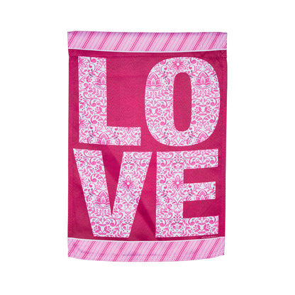 Love Garden Flag; Polyester 12.5"x18"