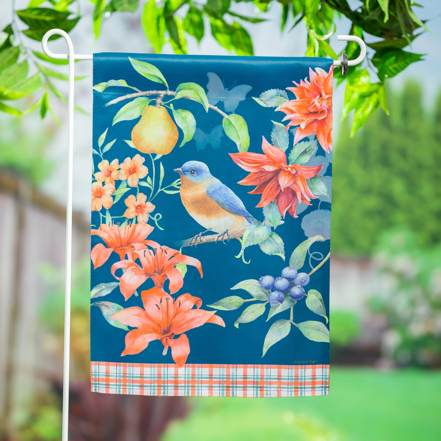 Summer Scene Suede Garden Flag; Polyester 12.5"x18"