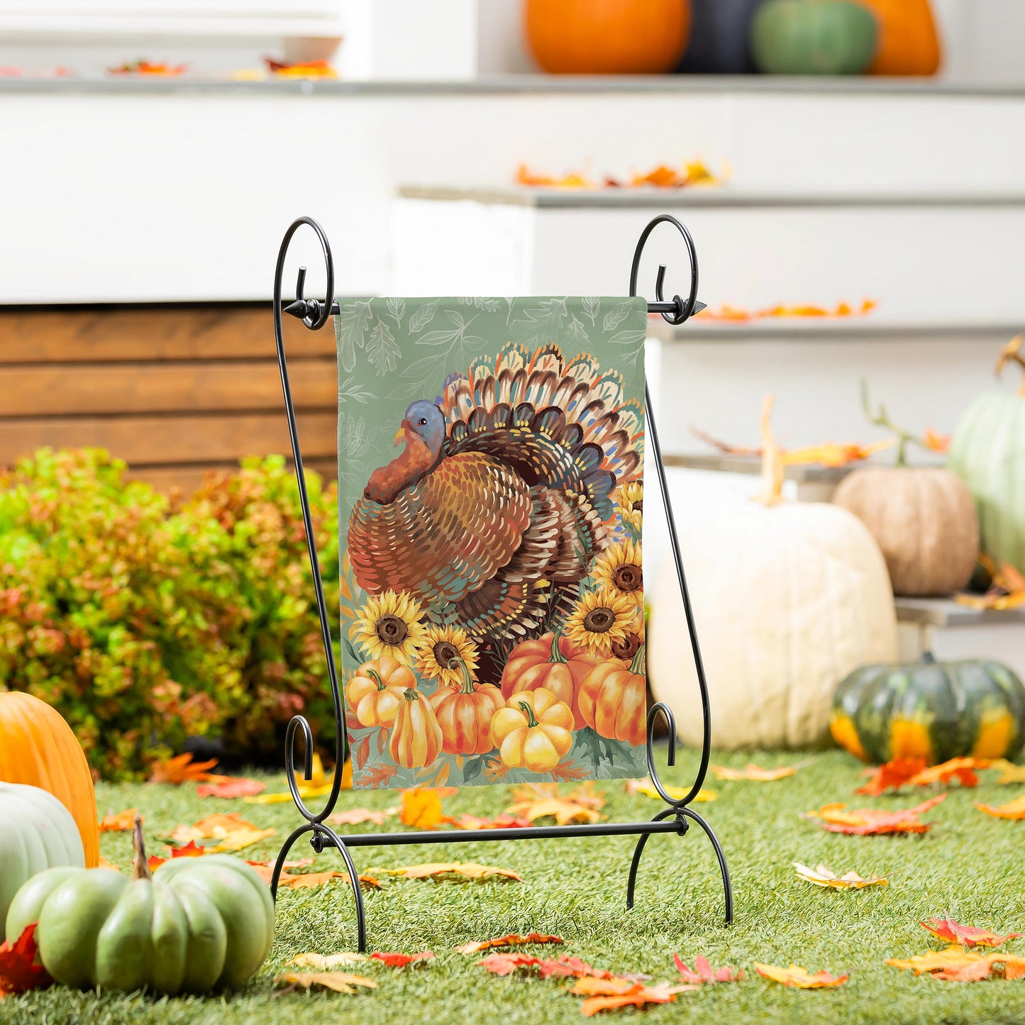 Grateful Gatherings Printed Suede Garden Flag; Polyester 12.5"x18"