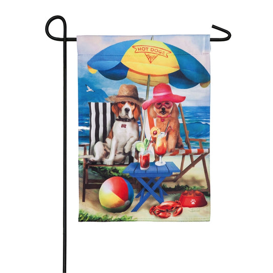 Beach Dogs Garden Flag