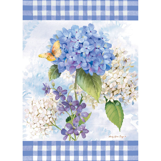 Blue Hydrangea Garden Flag