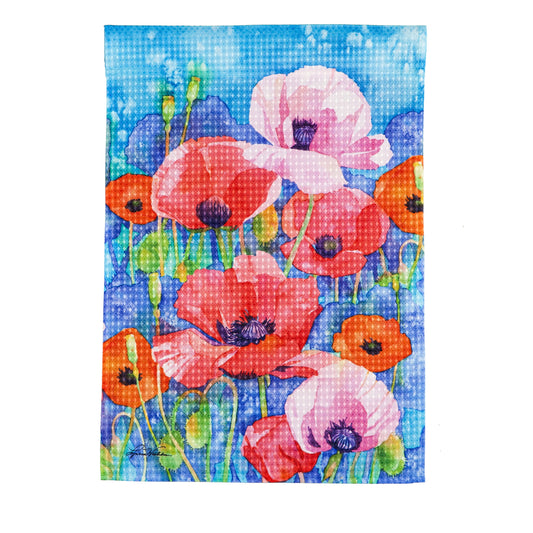 Painted Poppies Garden Flag