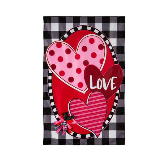 Hearts & Love House Flag