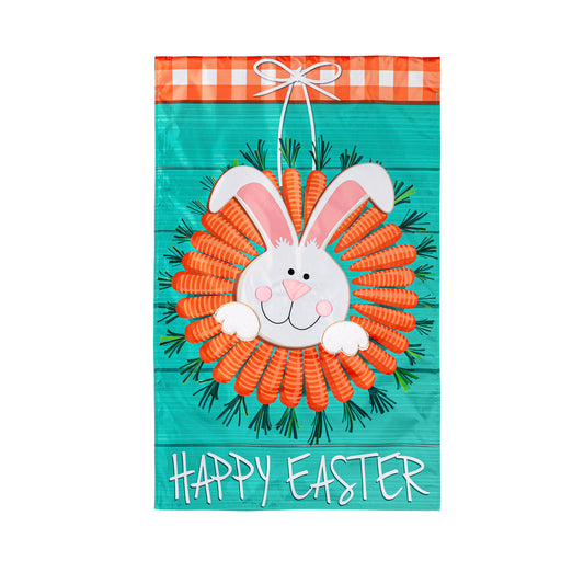 Carrot Wreath House Flag; Polyester 28"x44