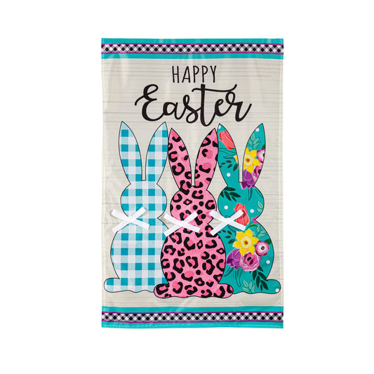 Bright Bunnies House Flag; Polyester 28"x44"