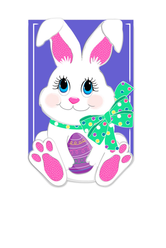 Easter Bunny Printed/Applique House Flag; Polyester 28"x44"