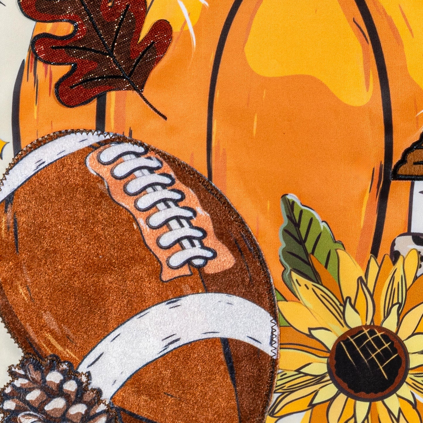 Tis' The Season Fall Printed/Applique Garden Flag; Polyester 12.5"x18"