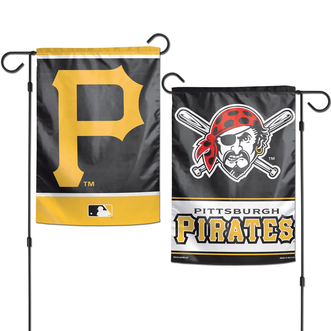 12.5"x18" Pittsburgh Pirates 2-Sided Garden Flag; Polyester
