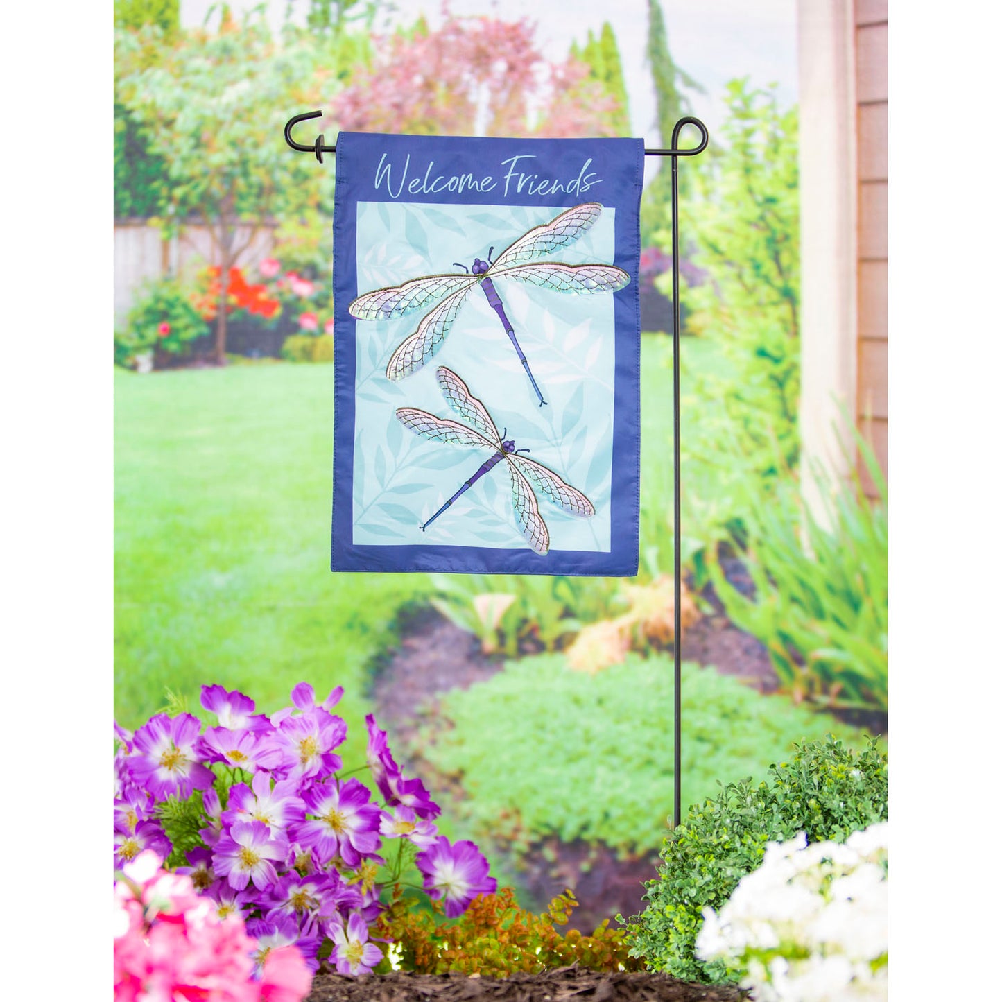 Pair of Dragonflies Garden Flag