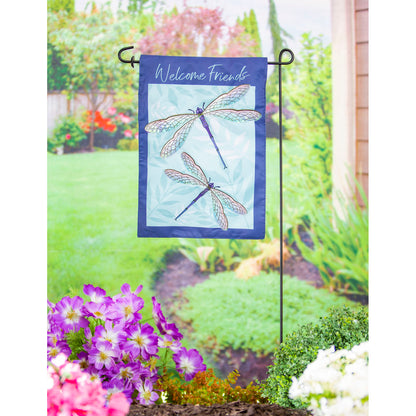 Pair of Dragonflies Garden Flag