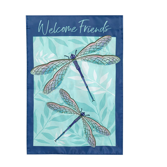 Pair of Dragonflies Garden Flag