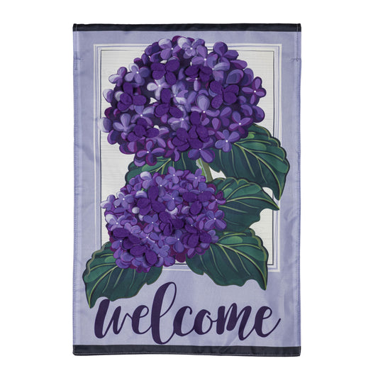 Hydrangea Welcome Garden Flag