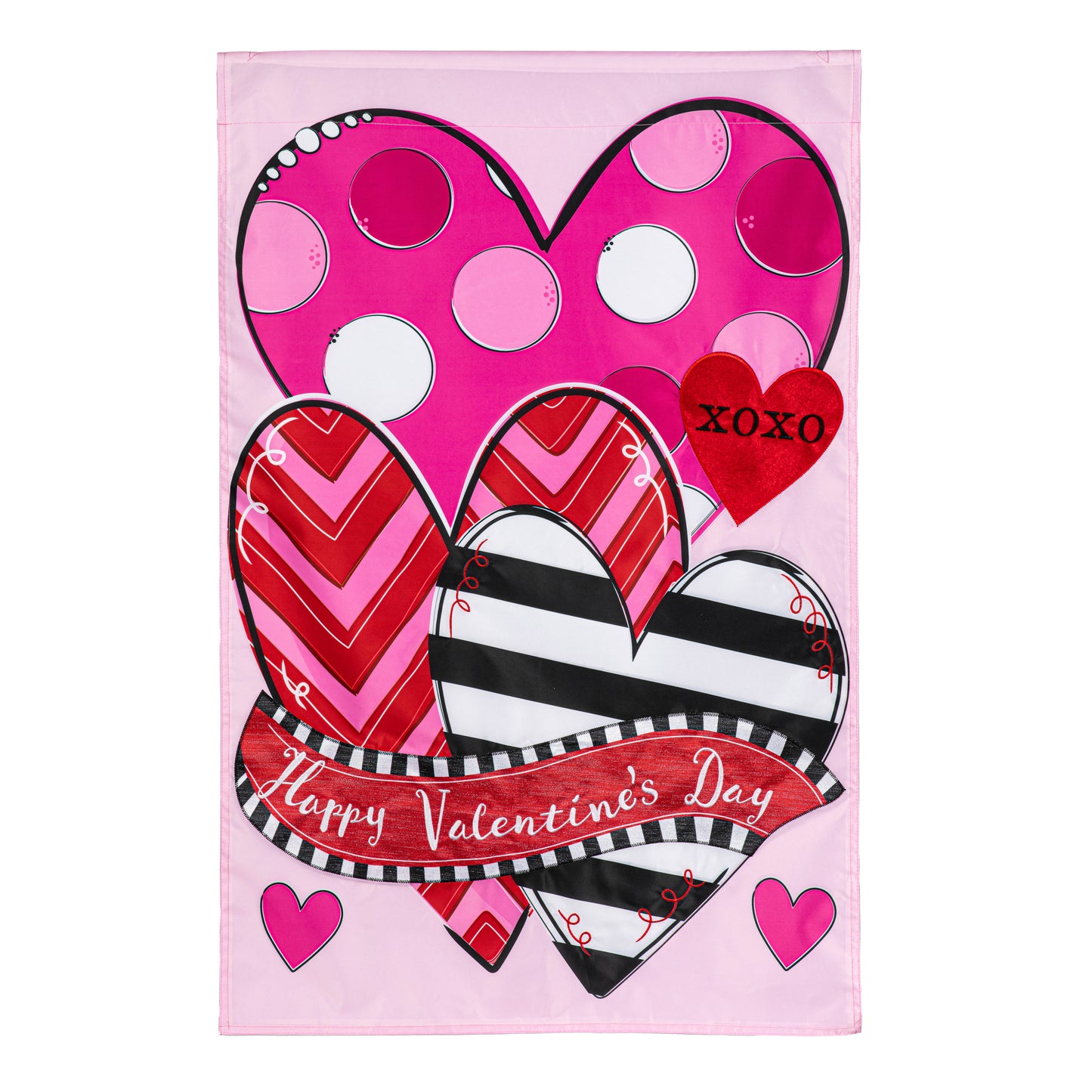 Happy Valentine's Day Sweethearts Garden Flag; Polyester