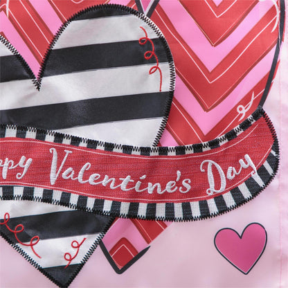 Happy Valentine's Day Sweethearts Garden Flag; Polyester