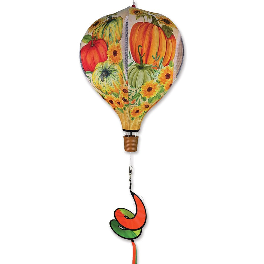 Fall Pumpkins Hot Air Balloon Spinner Windsock