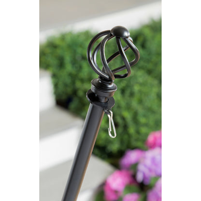 Round Swirl Interchangeable Metal Finial for Flagpoles