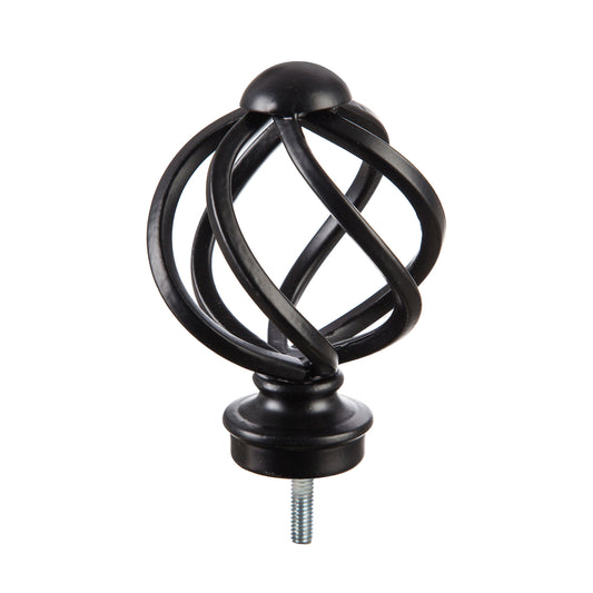 Round Swirl Interchangeable Metal Finial for Flagpoles