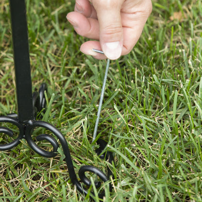 Decorative Black Metal Door Decor Hanger Stand