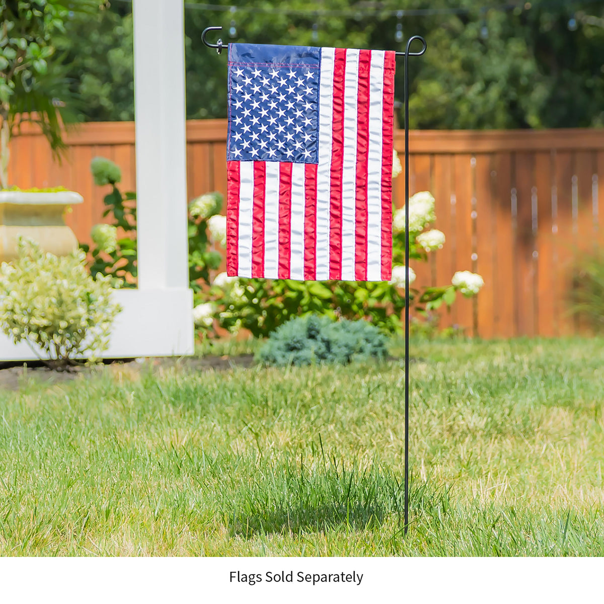 Black Metal Garden Flag Pole