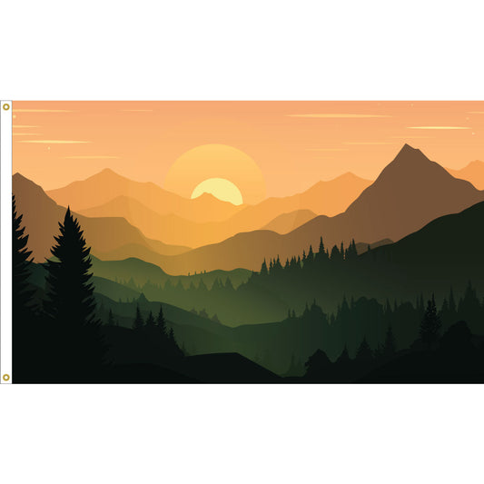 3x5 Summer Mountains Outdoor Flag