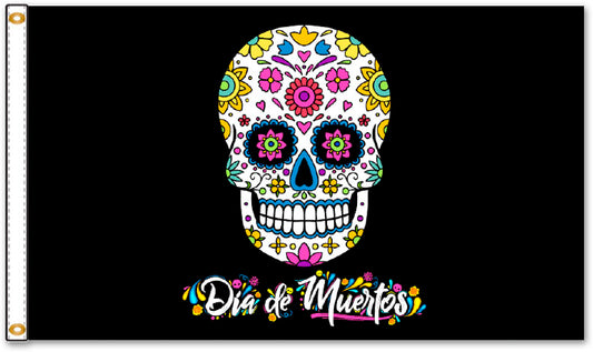 3x5 Dia de Muertos Flag; Nylon H&G