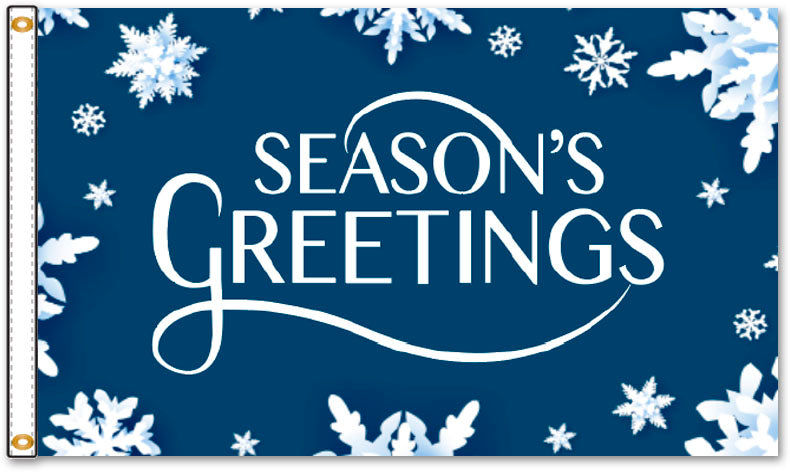 3x5 Seasons Greetings Flag; Nylon H&G