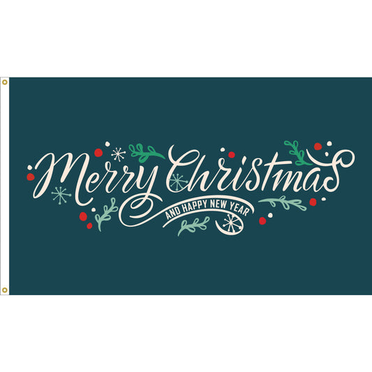 3x5 Merry Christmas & Happy New Year Outdoor Flag
