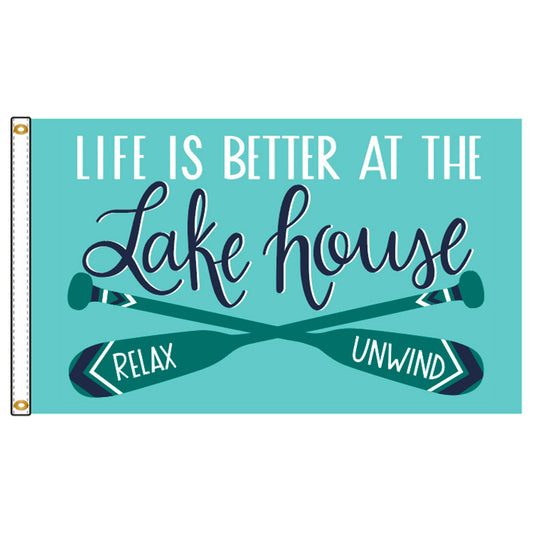 3x5 Lake House Outdoor Flag