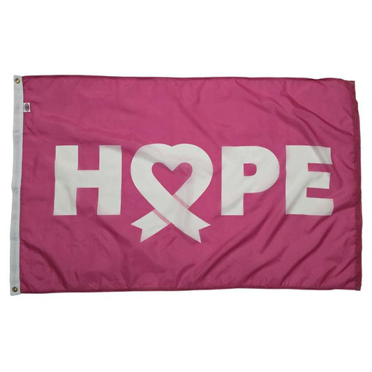 3x5 Breast Cancer Awareness Hope Flag; Nylon H&G