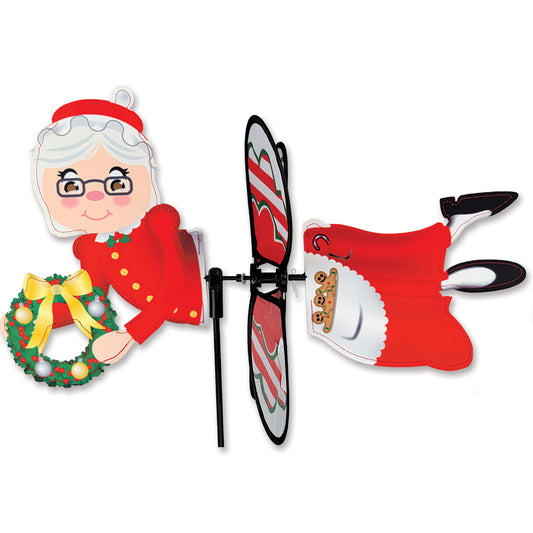 Mrs Claus Petite Spinner; Polyester 18"x10.25"x12.5"OD