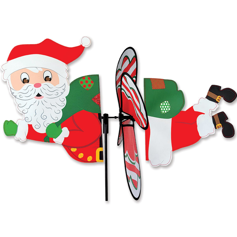 Santa Claus Deluxe Spinner; Polyester 27"x15"x18"OD