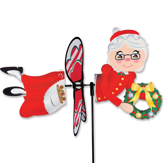 Mrs Claus Deluxe Spinner; Polyester 27"x15.5"x18"OD