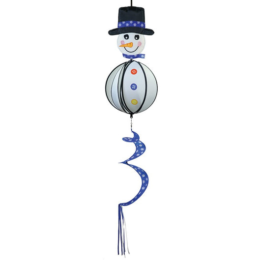 Winter Snowman with Hat Ball Spinner Windsock