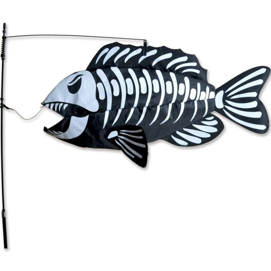 Fish Bones Swimming Fish to include fiberglass hardware & pole; Polyester 22.5"x12.5"