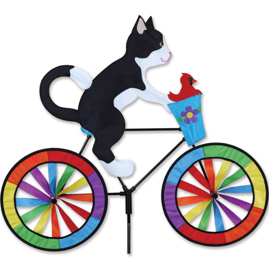 Tuxedo Cat Seasonal Bicycle Spinner; Nylon 30"x28"x12.25"OD