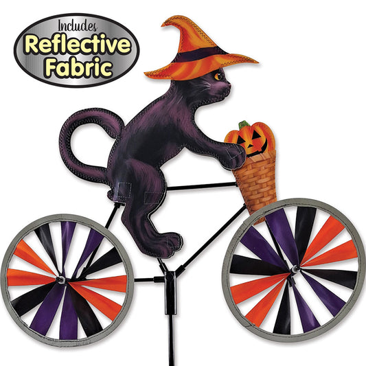 Halloween Black Cat Seasonal Bicycle Spinner; Polyester 20"x17.5"x7"OD