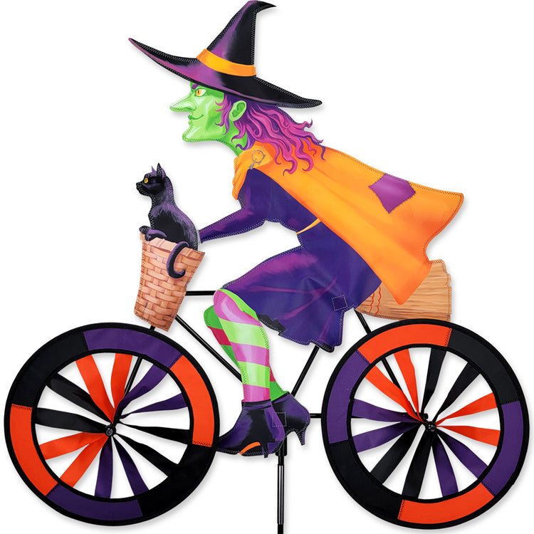 Witch Seasonal Bicycle Yard Art Halloween Spinner