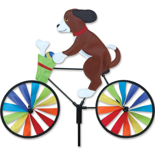 Puppy Bicycle Yard Art Spinner