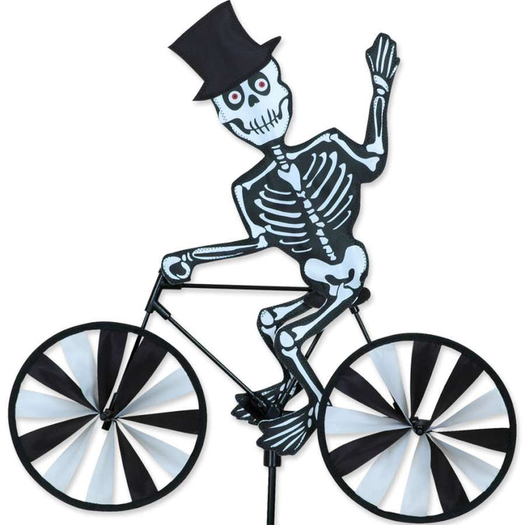 Skeleton Bicycle Yard Art Spinner
