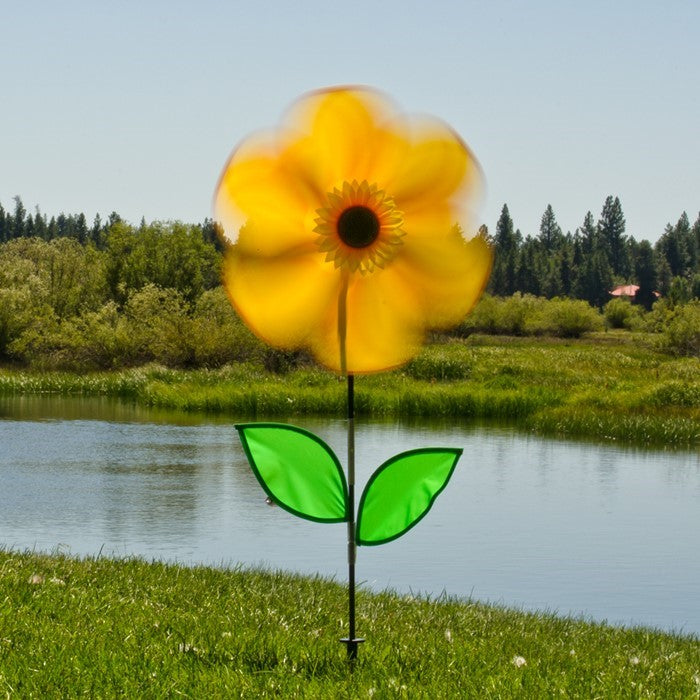 Yellow Sunflower Flower Spinner; 43"Tx19"Wx4"OD