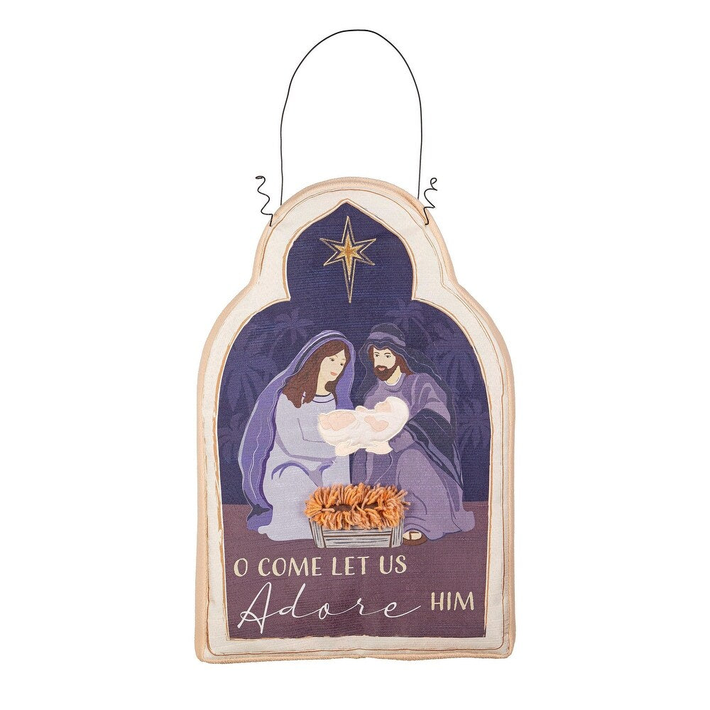 Come Let Us Adore Him Estate Door Decor